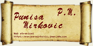 Puniša Mirković vizit kartica